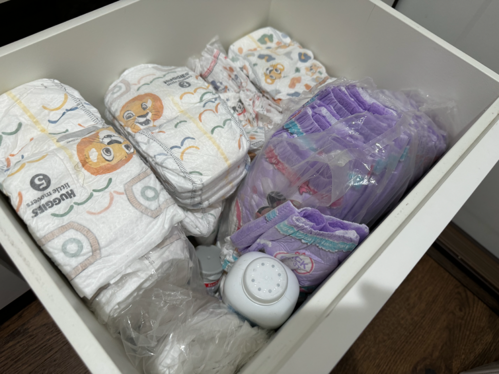 My favorite hack for storing diapers as a mom of nine